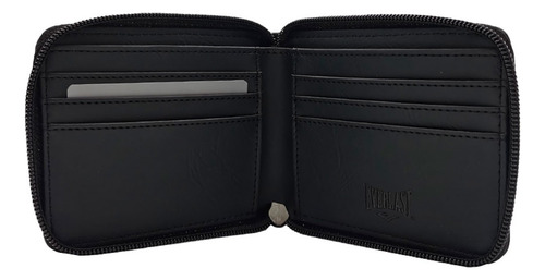 Billetera Everlast Con Cierre - Para Tarjeteros Y Billetes Eve 27165.1 Negro Liso