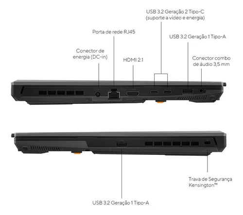 Notebook ASUS TUF Gaming F16 Core i7 NVIDIA RTX™ 4050 8GB Ram 512GB SSD KeepOS Linux Tela 16" FHD+ Mecha Gray - FX607VU-RL008
