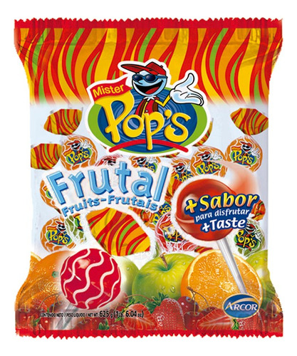 Pack X 12 Unid Chupetines  Frutal 50 Un Mr.pops Pro