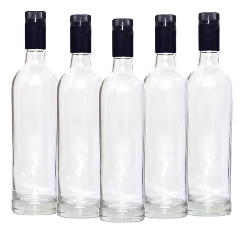 comprar 12 Botellas Vidrio Licoreras Tapón Guala 750 Ml Con Tapón