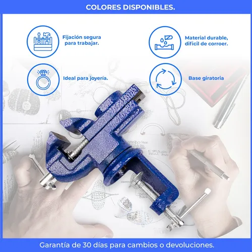 Morsa De Mesa Con Prensa 60mm Ergonomica Mesa Joyeria