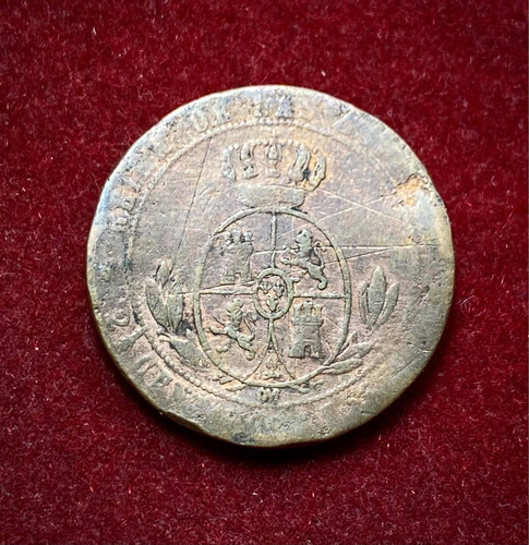 Moneda 2 1/2 Céntimos España 1867 Km 624 Isabel 2