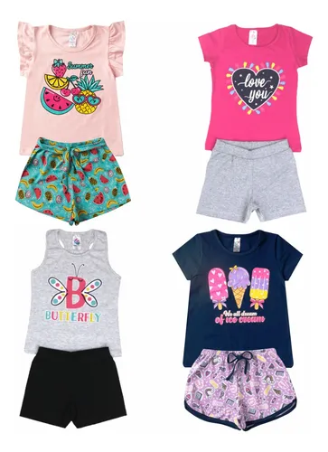 Lote de Roupas Verão Menina Tamanho 1, Roupa Infantil para Menina Cabide  Usado 94252592