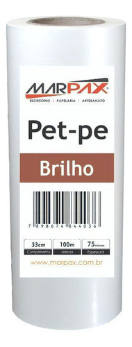 Bobina Pet-pe Brilho 75 Micras Para Laminação 33x100m Marpax