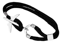Comprar Pulsera Hombre Avión Hilo Negro Joya Regalo Personalizable
