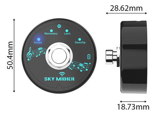 Controlador Bt Midi Foot Mini Midi Controller Midi Efector
