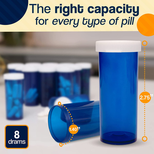 Top Class Ventures Empty Pill Bottles With Labels And Lids 1