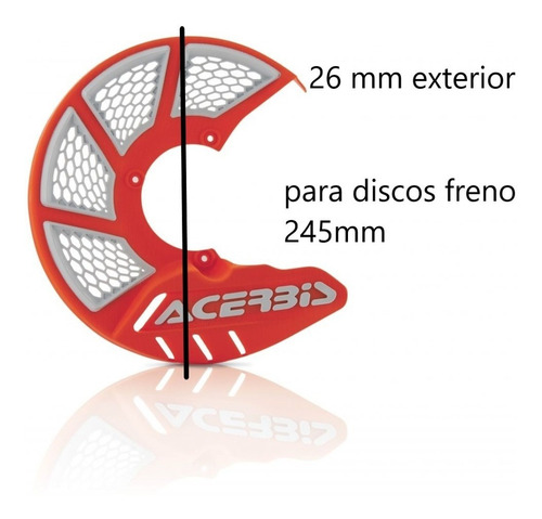 Imagen 2 de 2 de Cubre Disco Delantero Acerbis X Brake 245 Mm P/ Motos 85cm