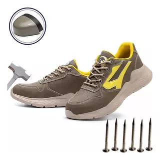  Tenis Industriales Hombre Seguridad Trabajo Casquillo Qy6211