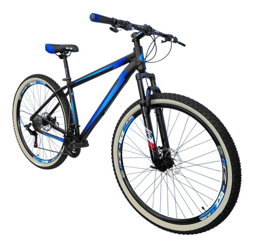 Bicicleta Aro 29 Alumínio First Tm17.5 24v Preto/azul