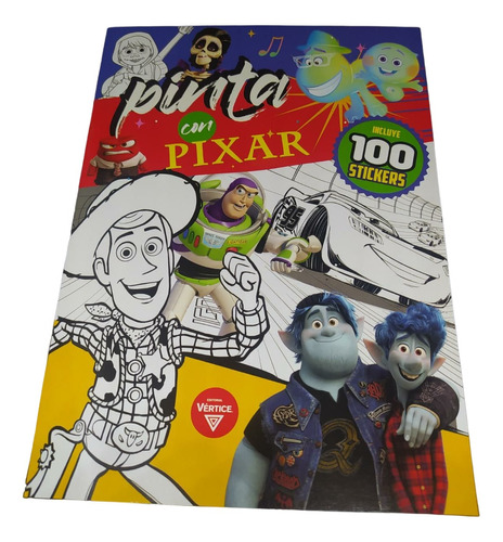 Libro Para Pintar Y Jugar Con Personajes Pixar