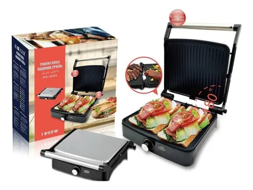 Sanduchera Electrica Plancha Sandwichera Panini Asado Parril
