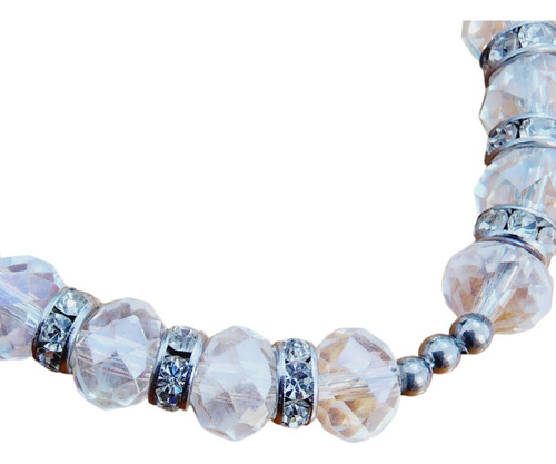 Pulsera Cristales Swarovski Finos Detalles Via Lactea Joyas Color Blanco Diámetro 0 Largo 7