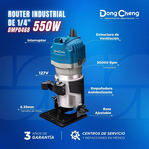 Lijadora Orbital 127v 4' Dongcheng + Router Madera 1/4' 550w