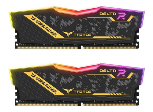 Memoria RAM T-Force Delta TUF Gaming Alliance RGB gamer 16GB 2 Team Group TF9D416G3200HC16CDC01 