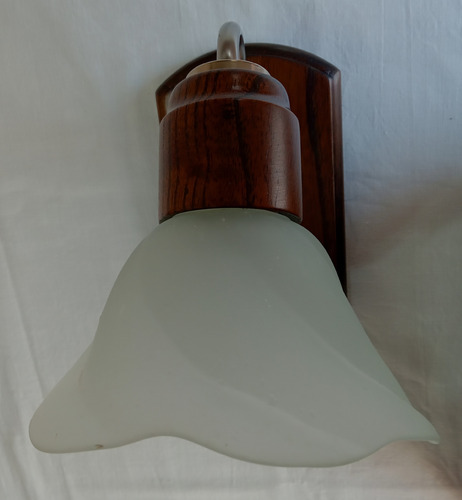 Aplique Madera Paraiso Laqueado Y Platil Marrón