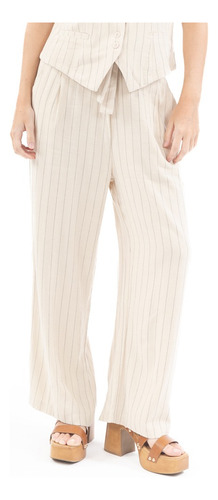 Pantalón De Mujer Elegante Corte Recto Con Bolsas Quarry