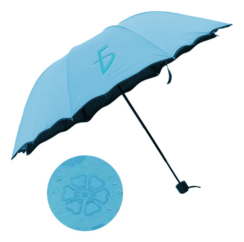 Paraguas Magico Plegable Portatil Para Sol Lluvia Colores Color Azul Ele-Gate