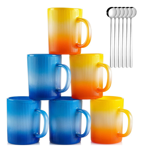 Tazas De Café Goldarea, Juego De 6 Tazas De Café De 11 Onzas