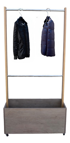 Closet Hogare, Perchero Organizador, Percheros De Madera Color Rustik