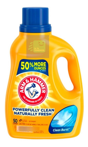 Arm & Hammer Detergente Líquido Clean Burst 2.21lt 50 Cargas