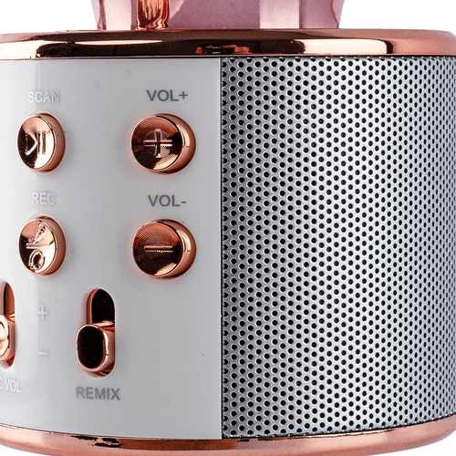 Micrófono Gadnic Inalámbrico Bluetooth Karaoke Usb Color Rosa Pink