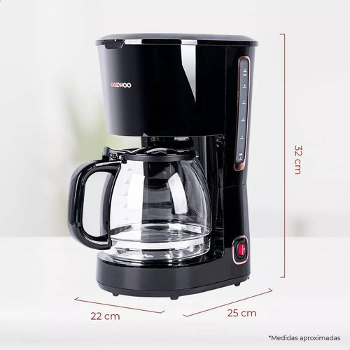 Cafetera Daewoo Dcm-1884 1.5lts Antigoteo Filtro Desmontable