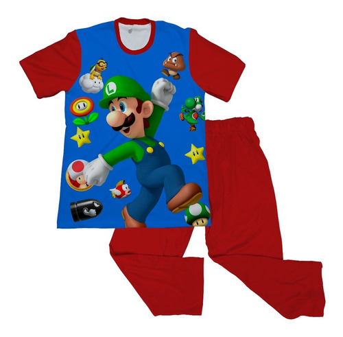 Pijama Niño Personalizada Mario Bros