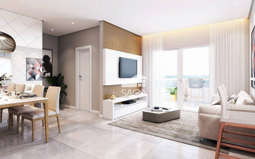 Imagem 27 de 30 de Apenas 85 Mil De Entrada!apartamento Com 2 Dormitórios, 2 Suítes, 2 Vagas À Venda, 88 M² Por R$ 563.481 - Canto Do Forte - Praia Grande/sp - Ap4485