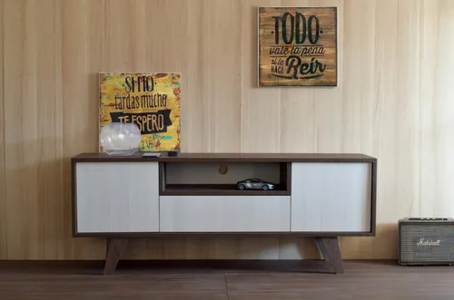 Mueble Rack Tv Retro Home Linosa De 2 Puertas Soporta 40 Kg Mueble Rack Tv Retro Home Linosa De 2 Puertas Soporta 40 Kg