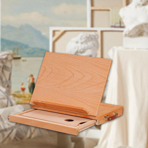 Ly Caballete De Madera En Caja Para Bocetos De Escritorio, S