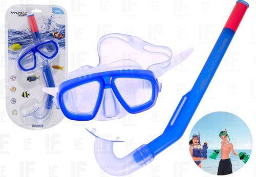 Kit Máscara Mergulho Snorkel Infantil Juvenil Praia