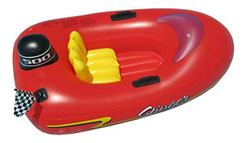 Flotador Inflable Lancha Roja, Niños.