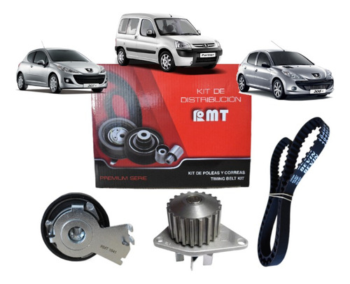 Kit Distribucion Peugeot 206 207 Partner 1.4 Naftero Tu3