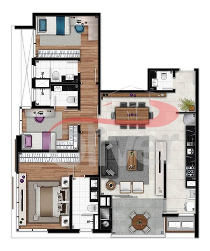 Imagem 2 de 19 de Icon Experience Living, Apartamento 3 Dormitorios, 1 Vaga De Garagem, Seminário, Curitiba, Paraná - Ap00804 - 33516717