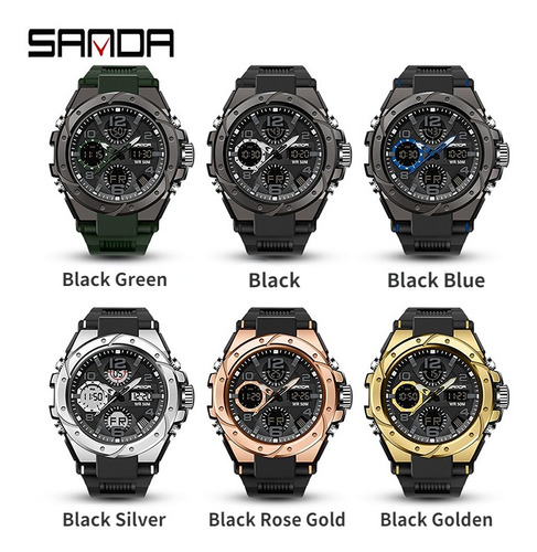 Reloj Sanda 6008, Reloj Deportivo Militar A Prueba De Agua