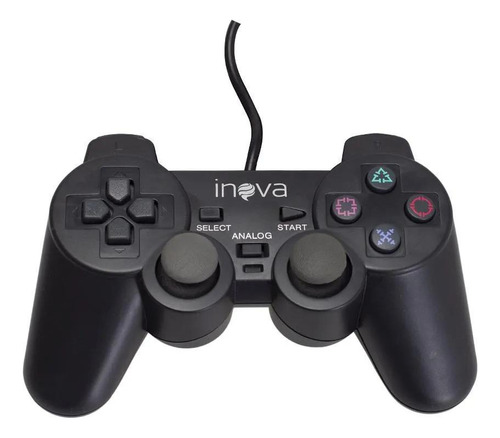 Controle Playstation Ps2 Preto Inova