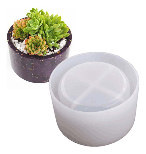 . Molde De Silicona Para Maceta Diy, Molde Redondo Para