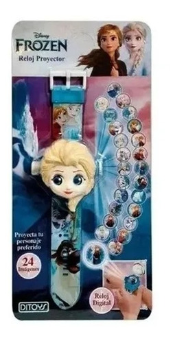 Reloj Digital Frozen Disney Proyector Ditoys Juguete