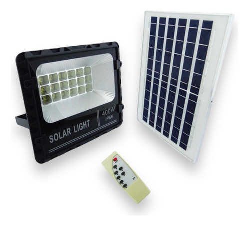 Proyector Solar Led De 400w Con Panel De 18 Placas, 210 Led
