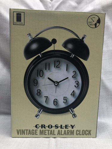 Crosley Reloj Despertador Metal Vintage