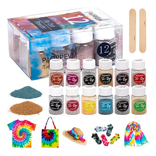 Polvo Hacer Tie-dye, 12 Colores, Botellas De Tinte De T...