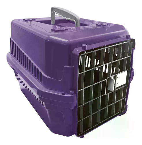 Caixa De Transporte N.0 Cão E Gato Pequena Filhote All Color Cor Violeta