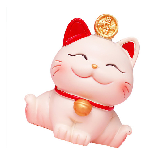 Ornamento Lucky Cat, Resina Sintética, Estátua
