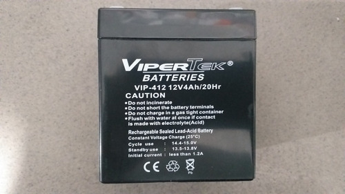 Bateria 12 Voltios 4 Amperios Vipertek Alarma Fuente Cerca