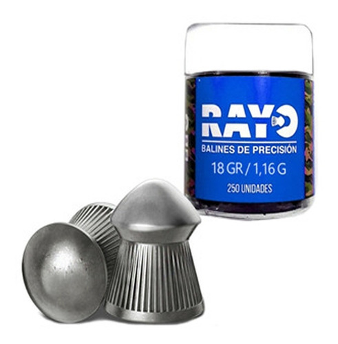 Balines Diabolo Rayo Precisión  18 Gra 250 U Cal 5,5 Mm 