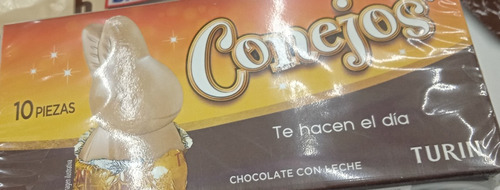 Conejos Chocolate Con Leche Turin 20 Pz De 20 G C/u