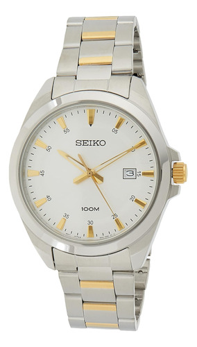 Seiko-reloj De Pulsera De Dos Tonos Para Hombre De Cuarzo