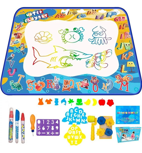 Pintura Con Dibujos Acuáticos, Alfombra Con Forma De Garabat