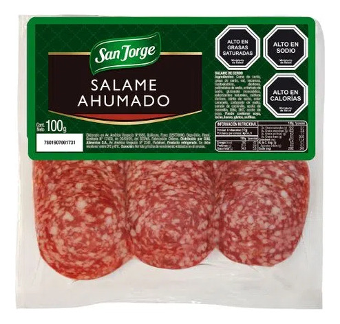 Salame Ahumado Laminado San Jorge 100gr (3uni)super